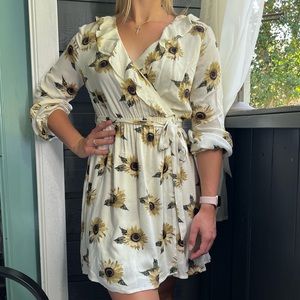 Taylor and Sage sunflower long sleeve dress
